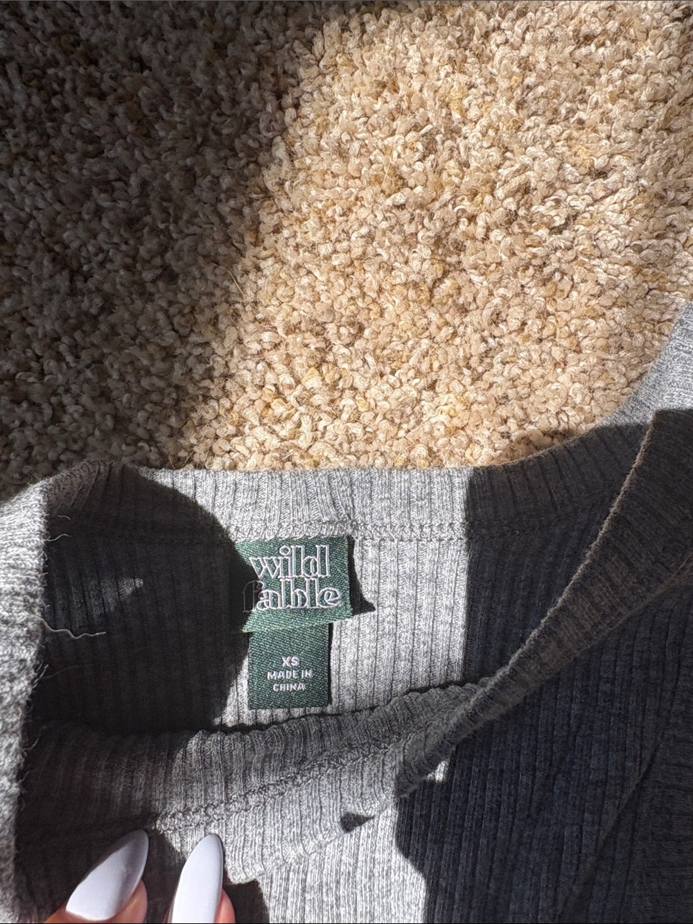 Target Gray Ribbed Cropped Tank - Picture 2 of 2